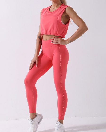 Seamless Wide Waistband Sports Suit